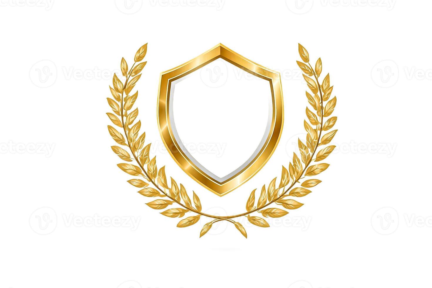 Golden Shield with Laurel Wreath photo