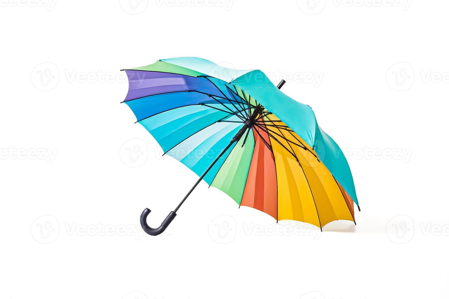 Colorful Umbrella with Rainbow Design photo