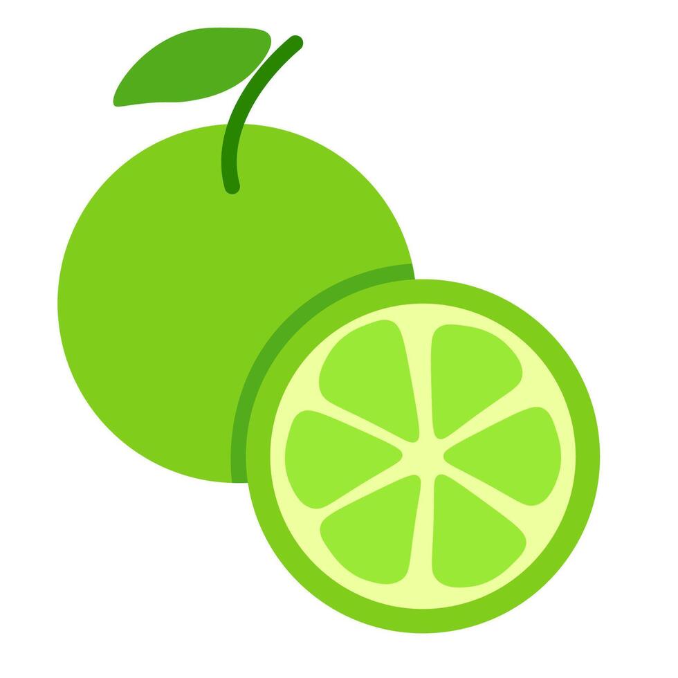 isolated fruit in shape flat style vector