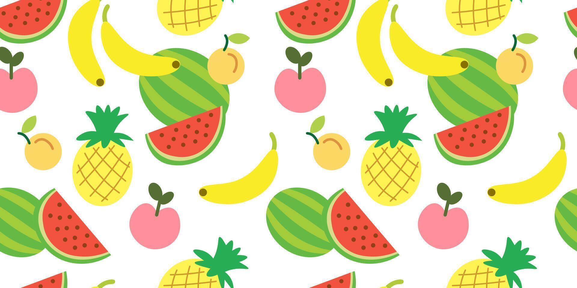 seamless fruits pattern vector
