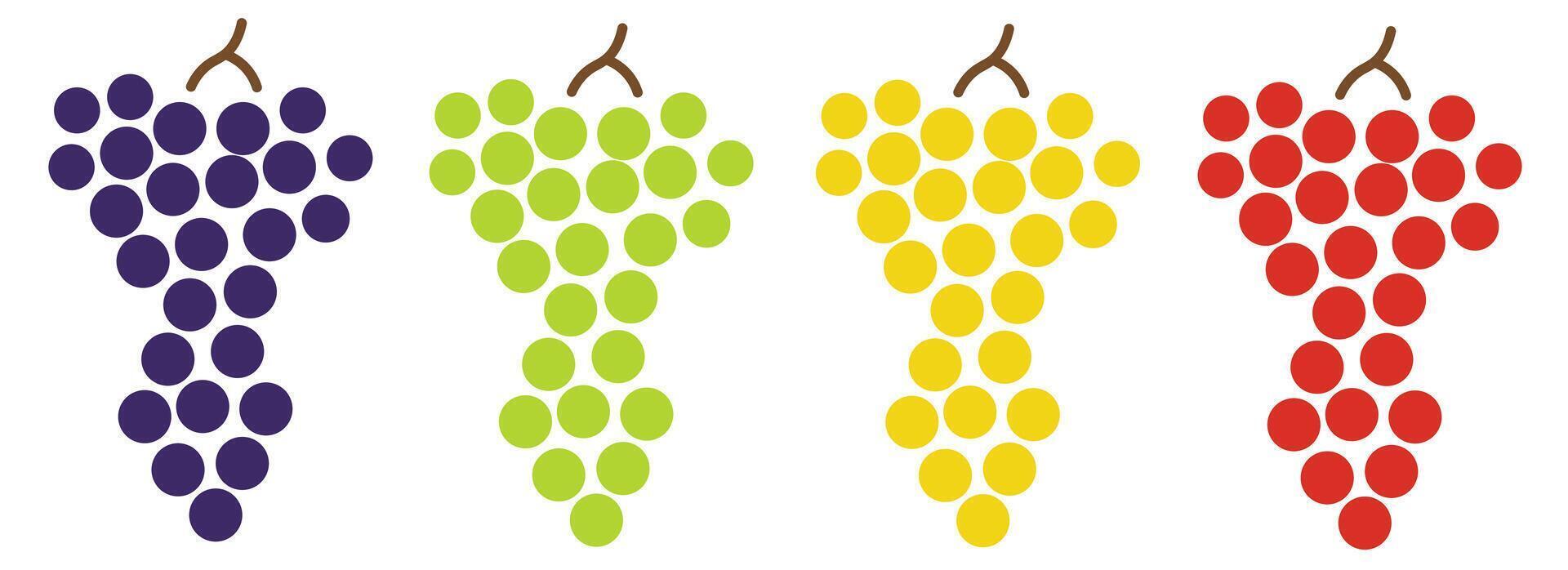 shape fruits set vector