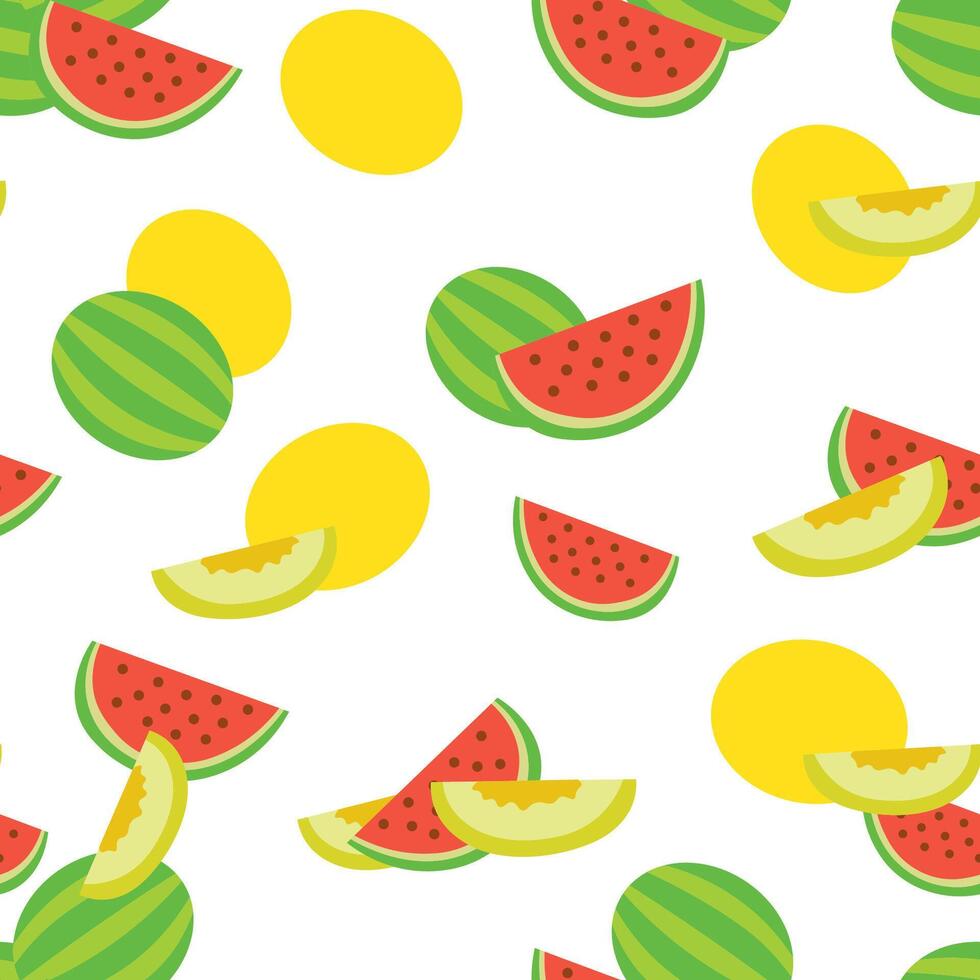 seamless fruits pattern vector