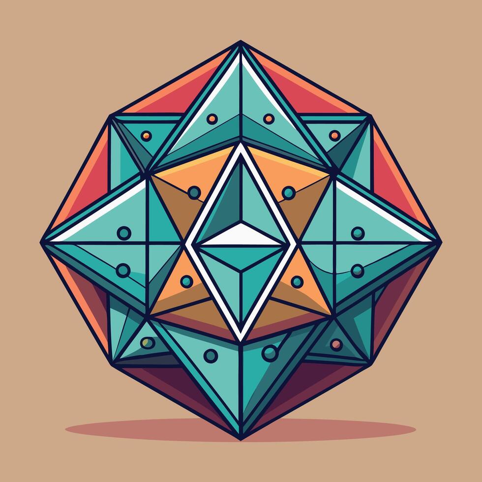 Geometric shape illustration vector