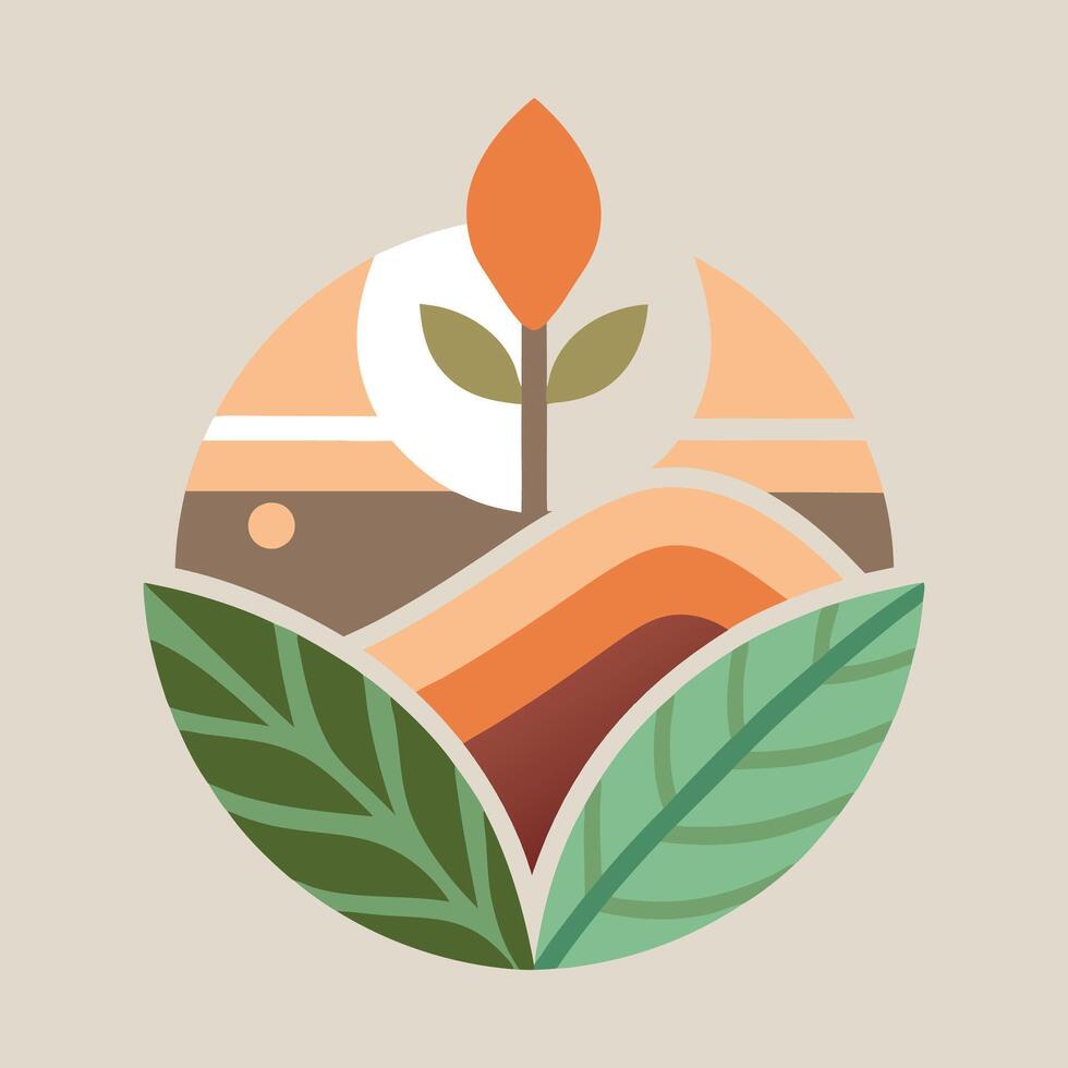 Abstract shape illustration on simple background. vector