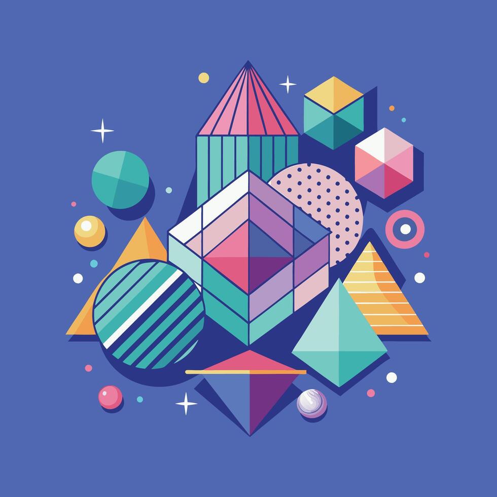 Geometric shape illustration vector