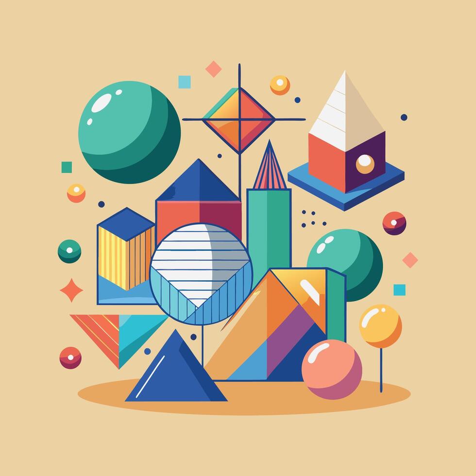 Geometric shape illustration vector