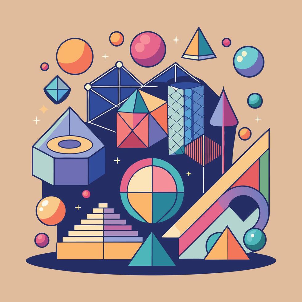 Geometric shape illustration vector