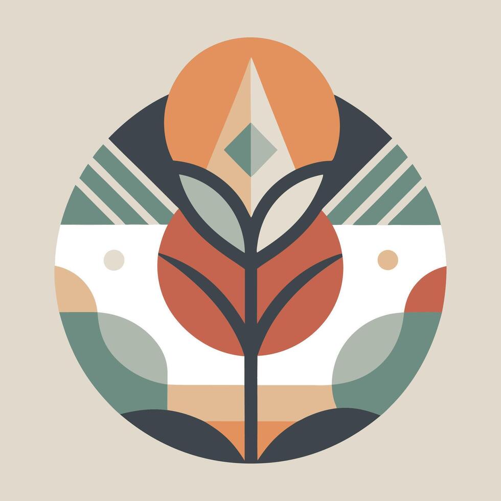Abstract shape illustration on simple background. vector