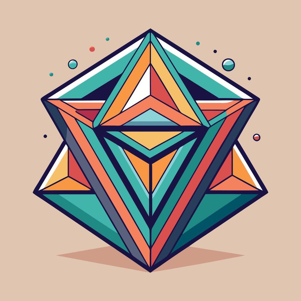 Geometric shape illustration vector