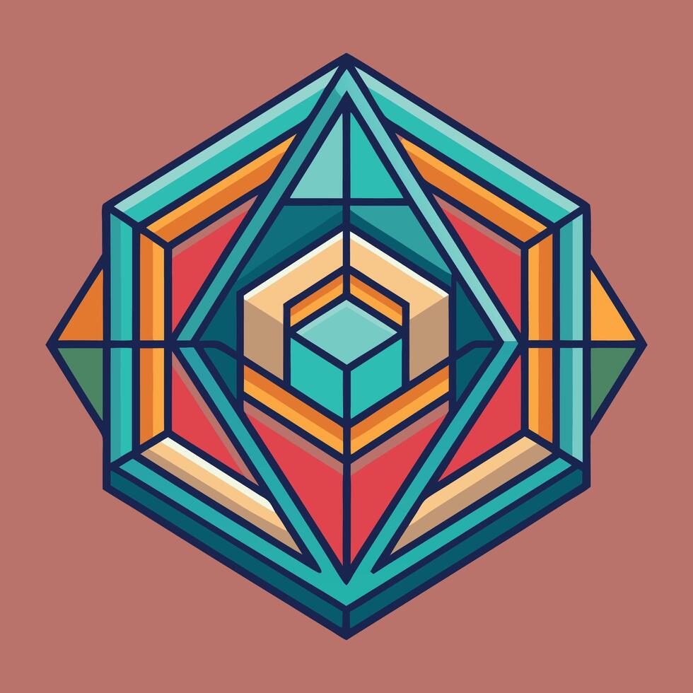 Geometric shape illustration vector