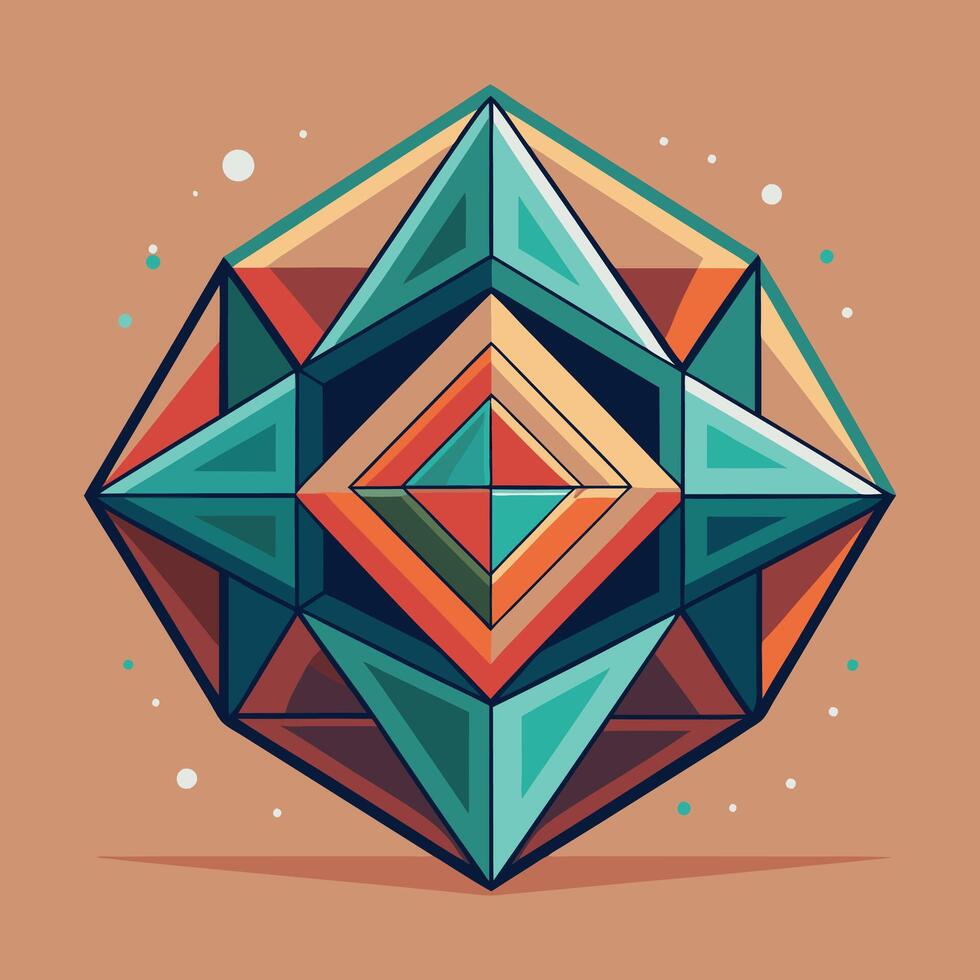 Geometric shape illustration vector