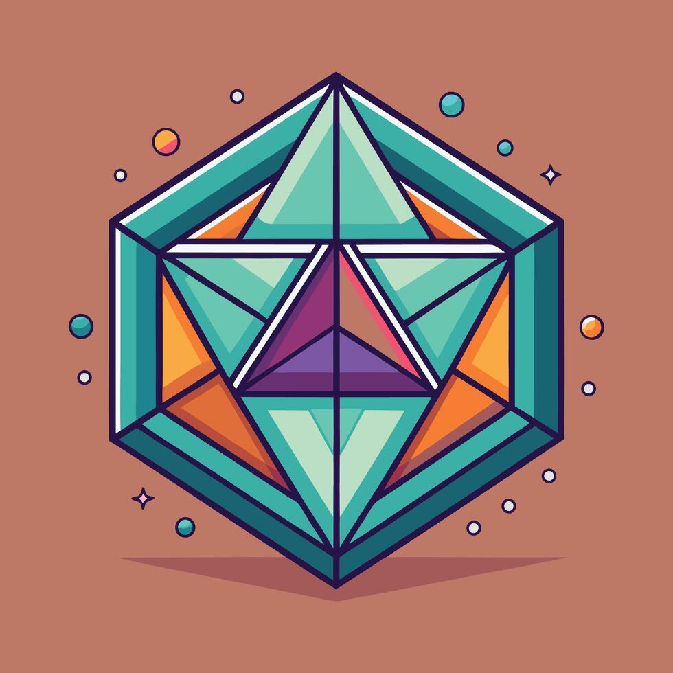 Geometric shape illustration vector