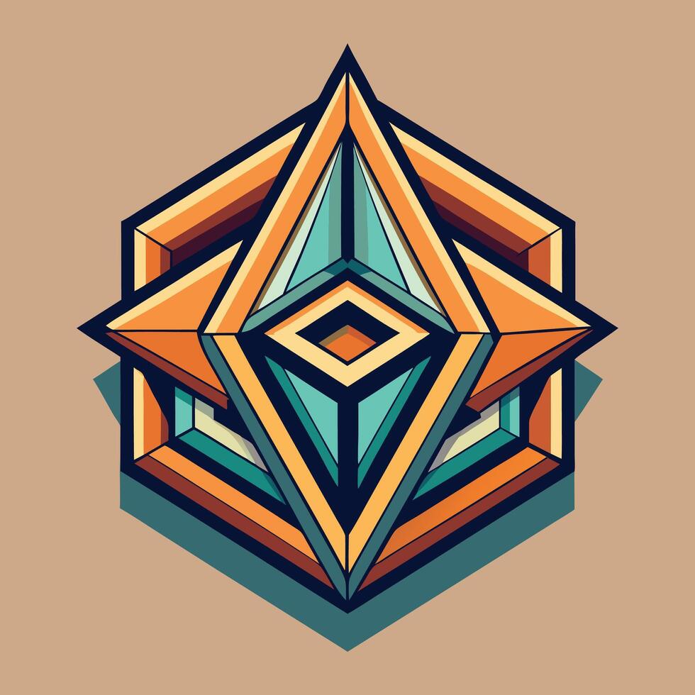 Geometric shape illustration vector