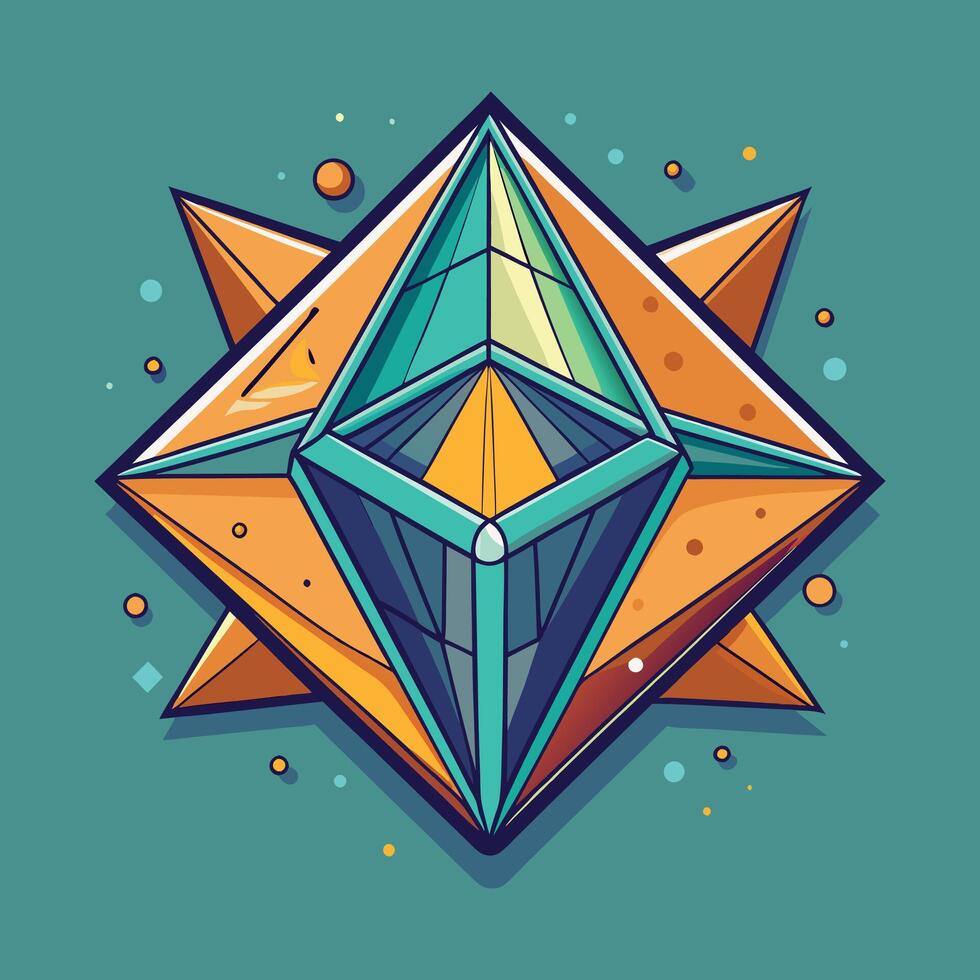 Geometric shape illustration vector
