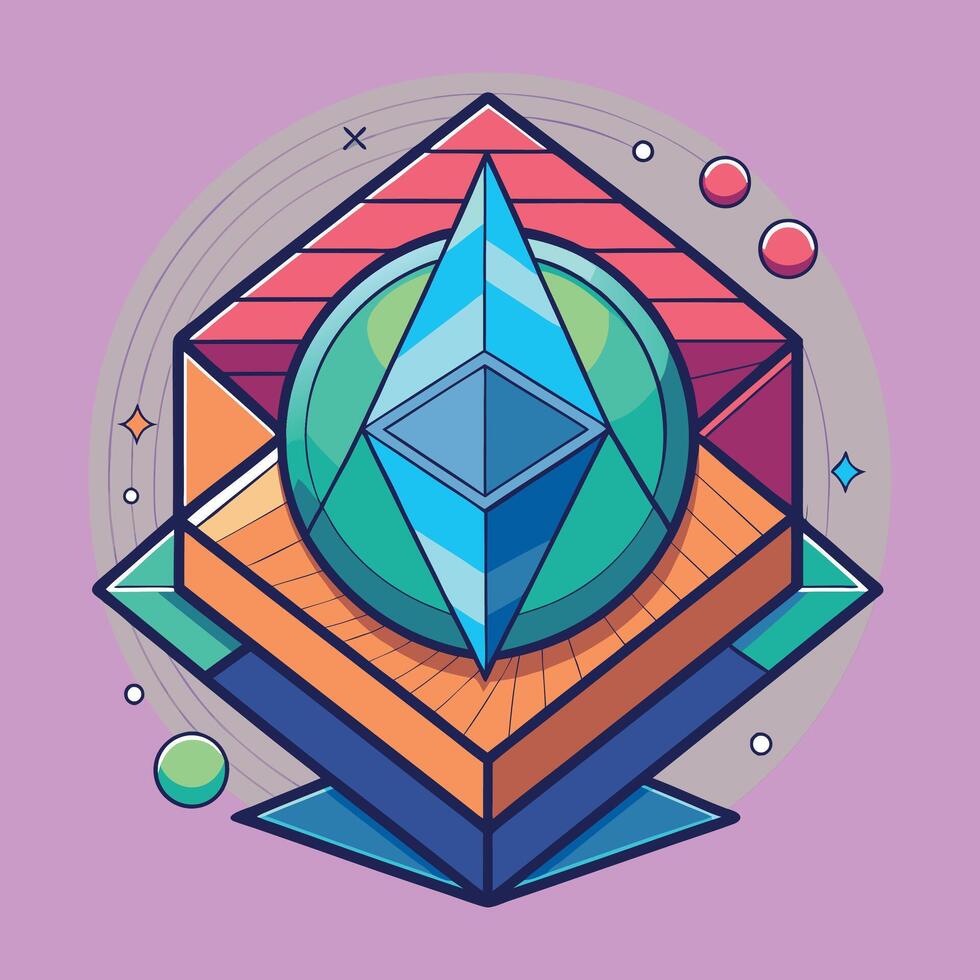 Geometric shape illustration vector