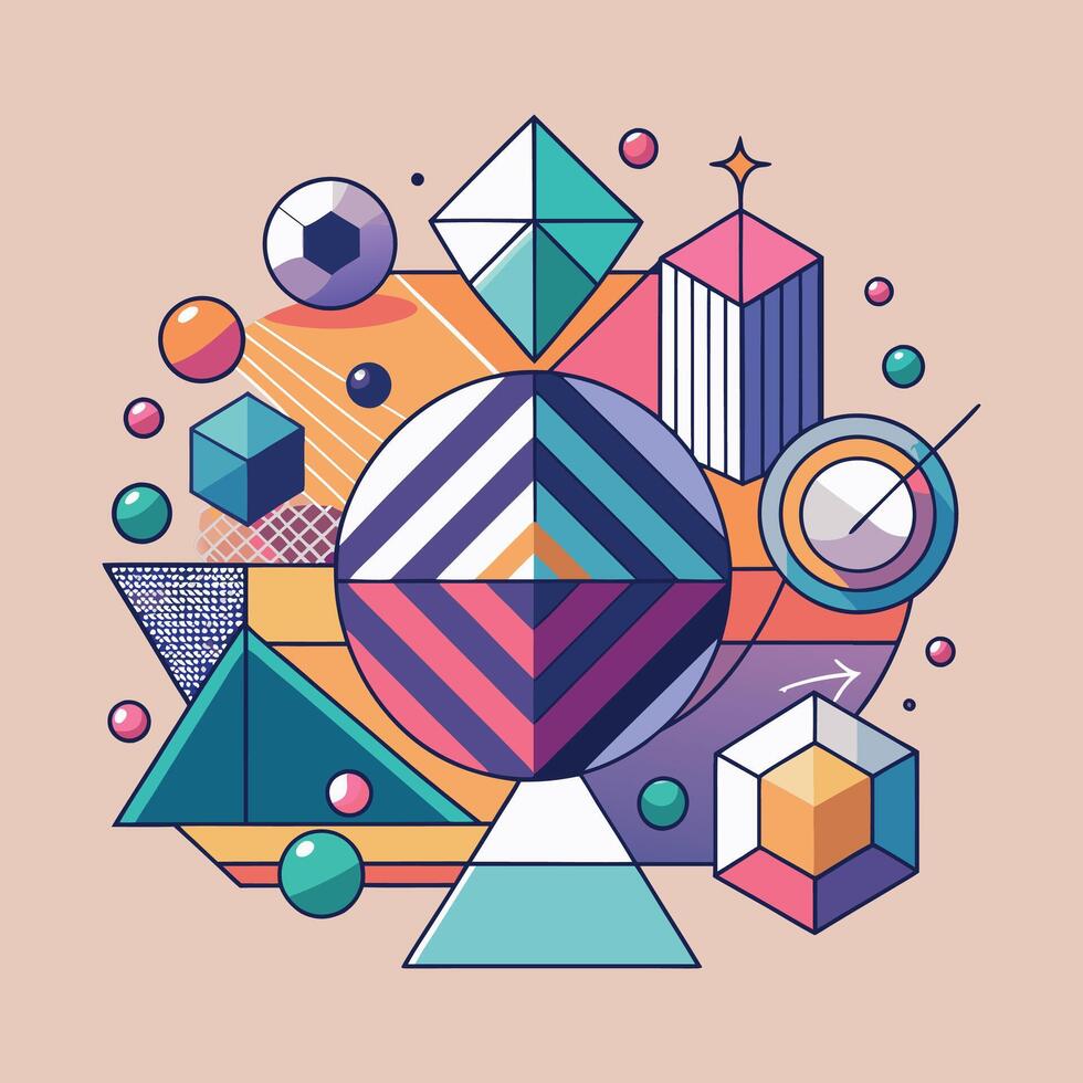 Geometric shape illustration vector