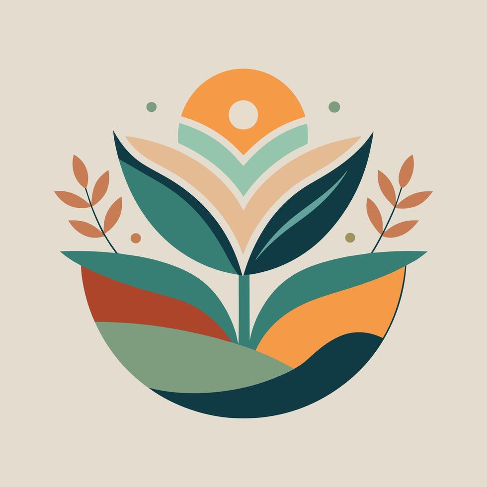 Abstract shape illustration on simple background. vector