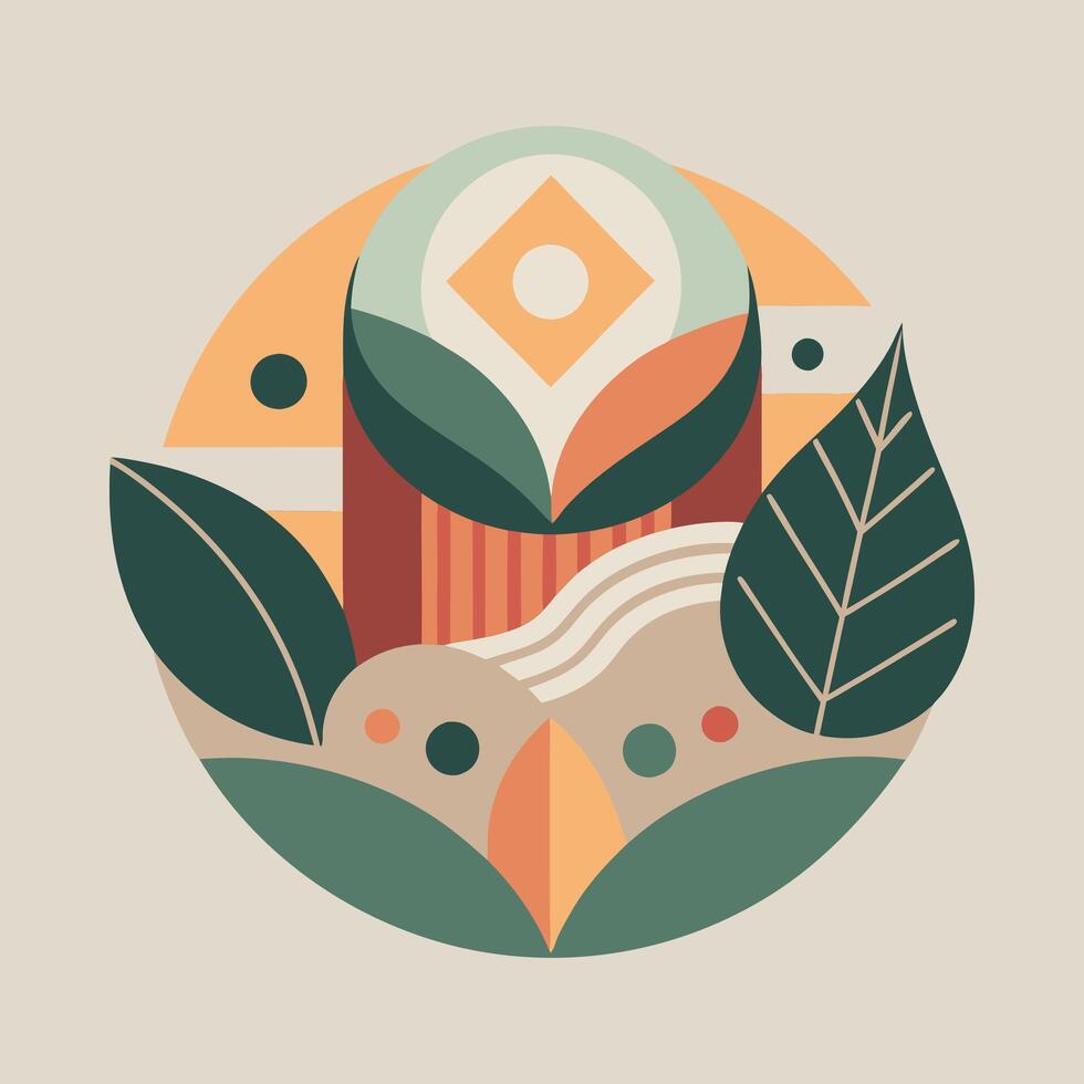 Abstract shape illustration on simple background. vector