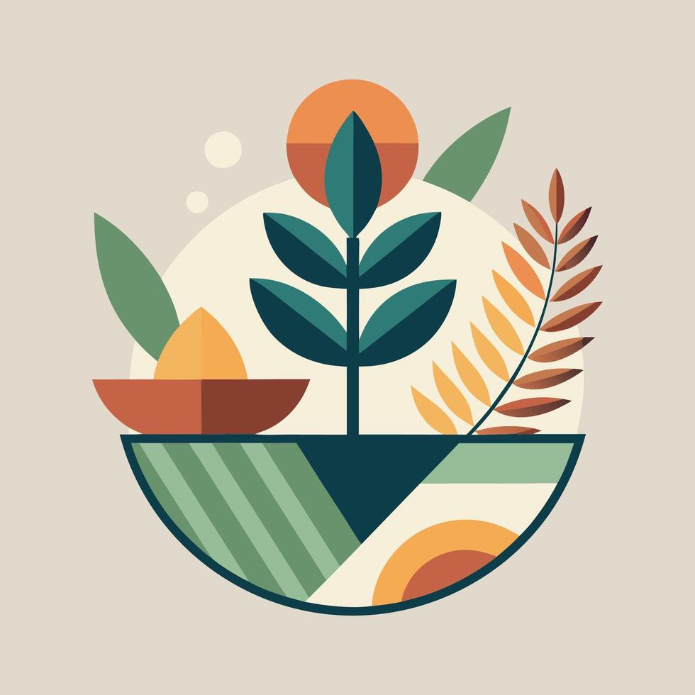 Abstract shape illustration on simple background. vector
