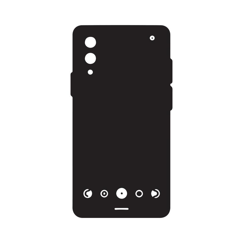 Phone Silhouette Icon vector