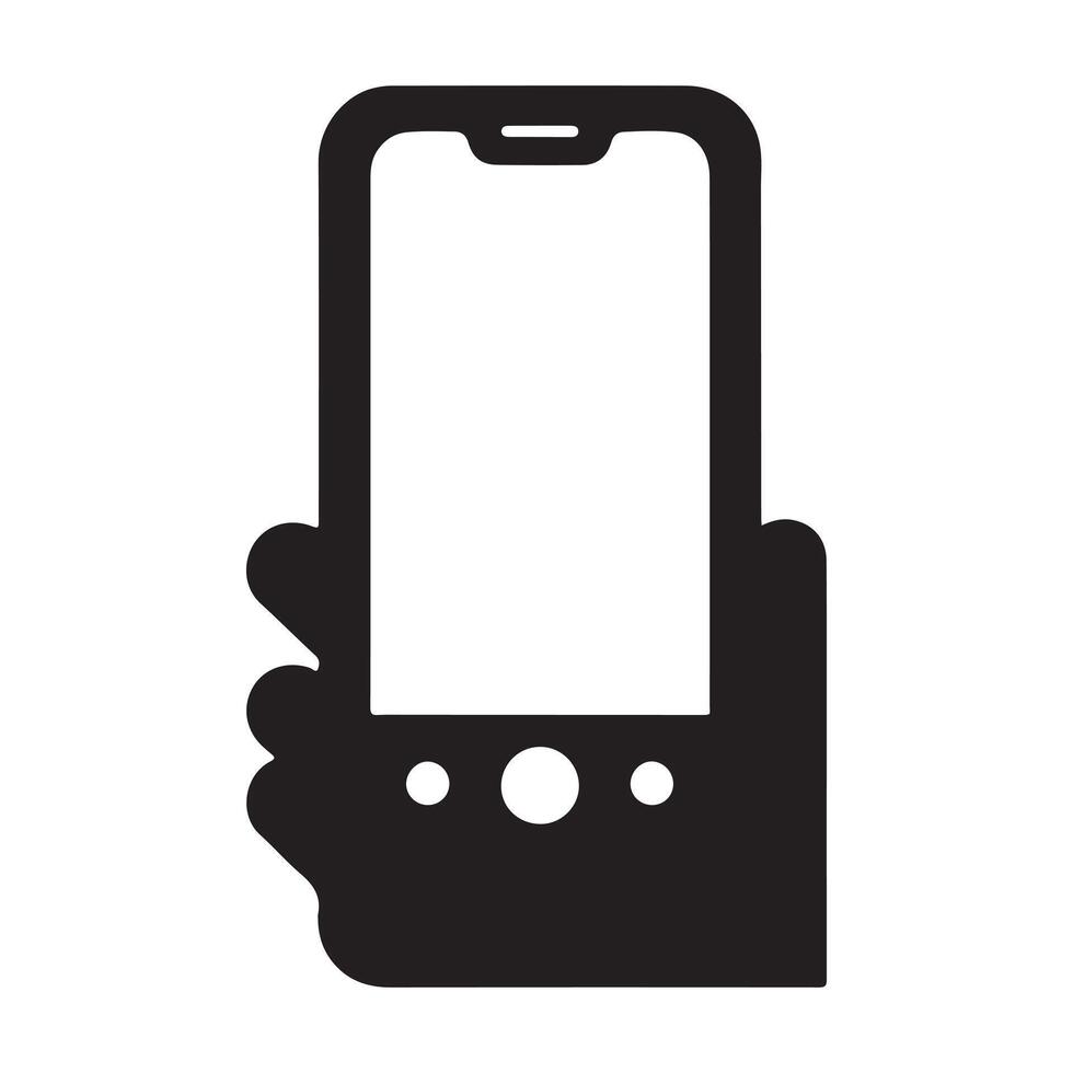 Phone Silhouette Icon vector