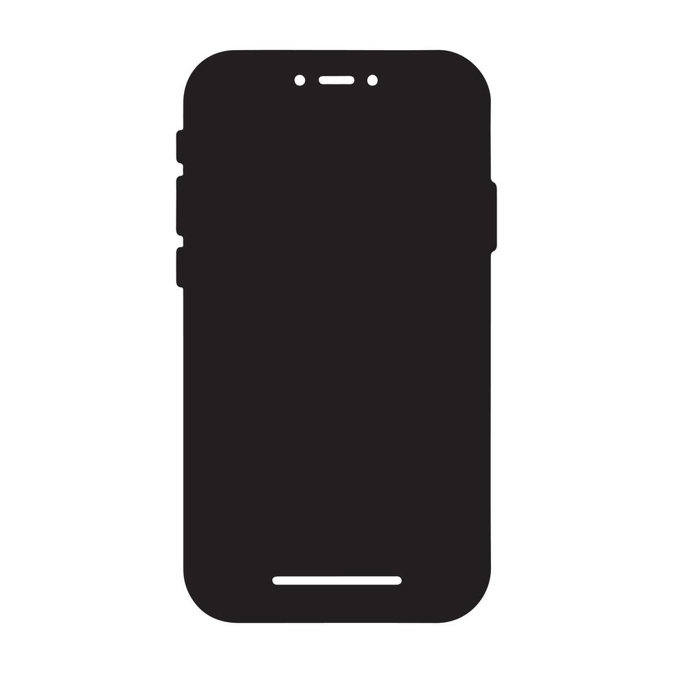 Phone Silhouette Icon vector
