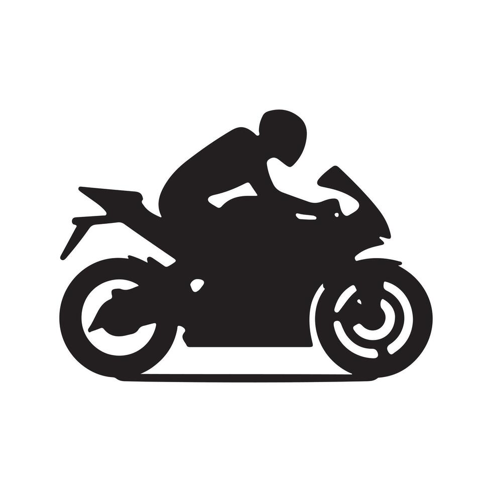 Simple motorbike silhouette clipart illustration vector
