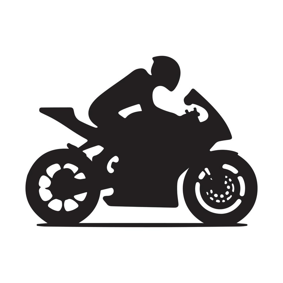 Simple motorbike silhouette clipart illustration vector