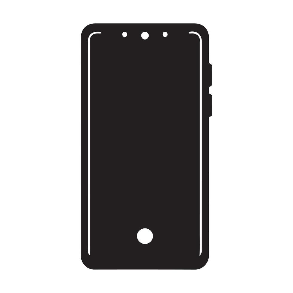 Phone Silhouette Icon vector