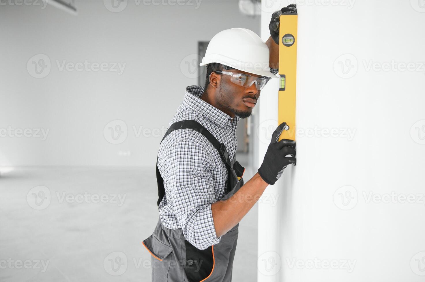 Portrait of a worker in a construction site photo