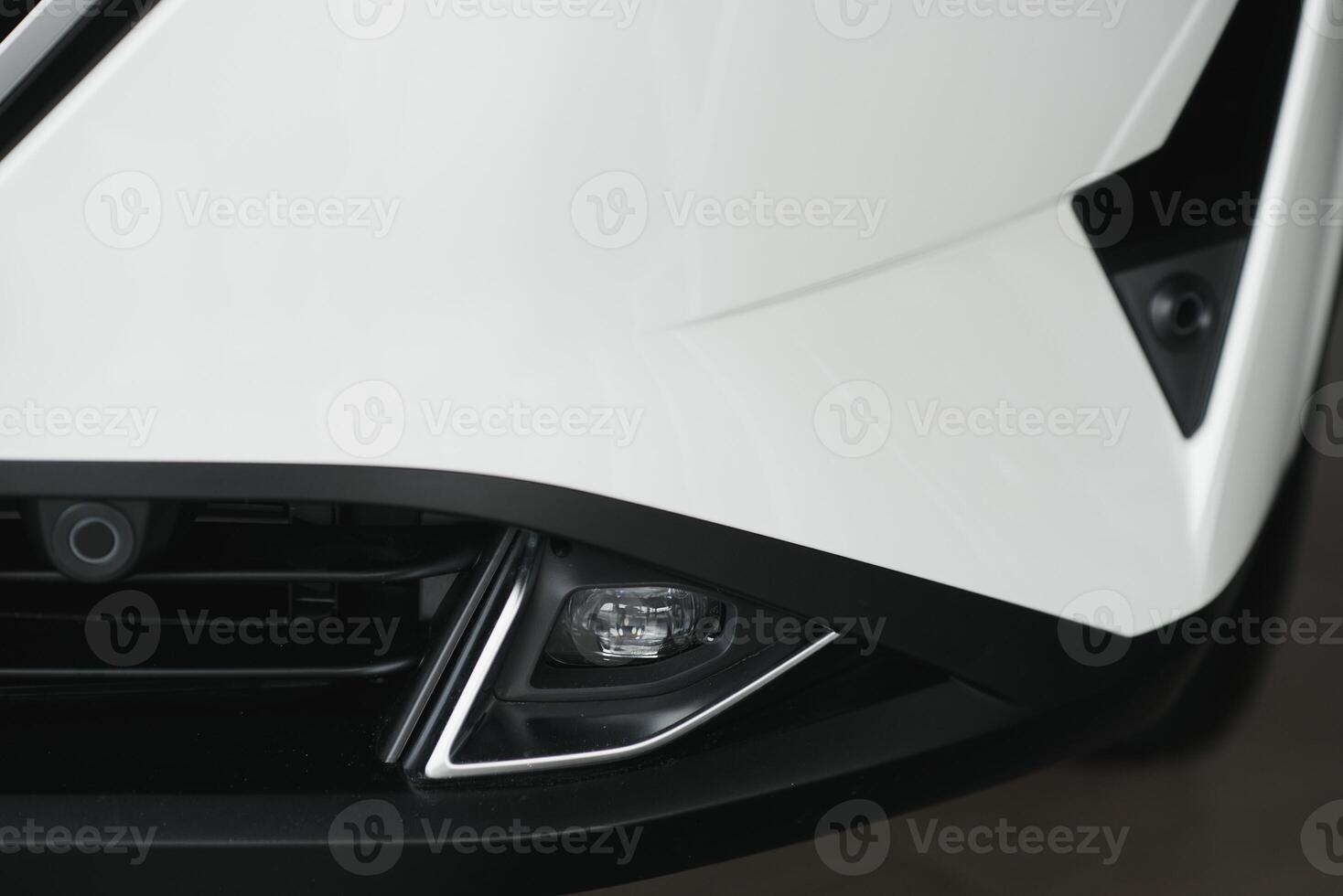 headlight of modern prestigious car close up. photo