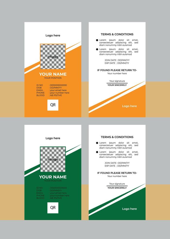 Multipurpose Business Id Card Template vector