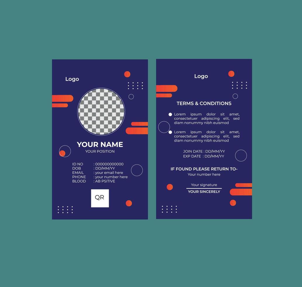 Multipurpose Business Id Card Template vector