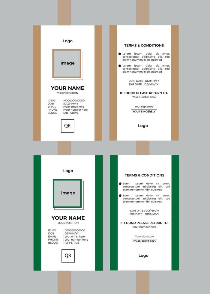 Multipurpose Business Id Card Template vector