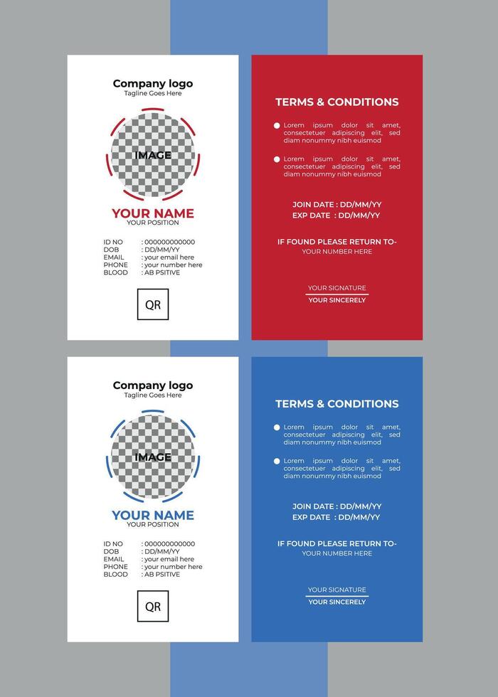 Multipurpose Business Id Card Template vector