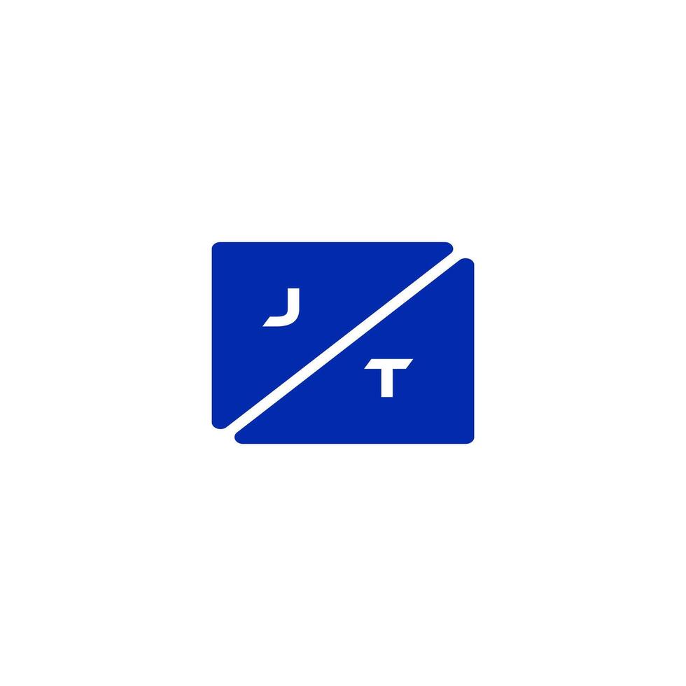 JT letter logo design Unique and modern logo design. JT professional branding letter design. JT letter logo type template illustration icon. vector