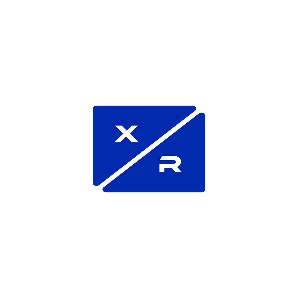 XR letter logo design Unique and modern logo design. XR professional branding letter design. XR letter logo type template illustration icon. vector