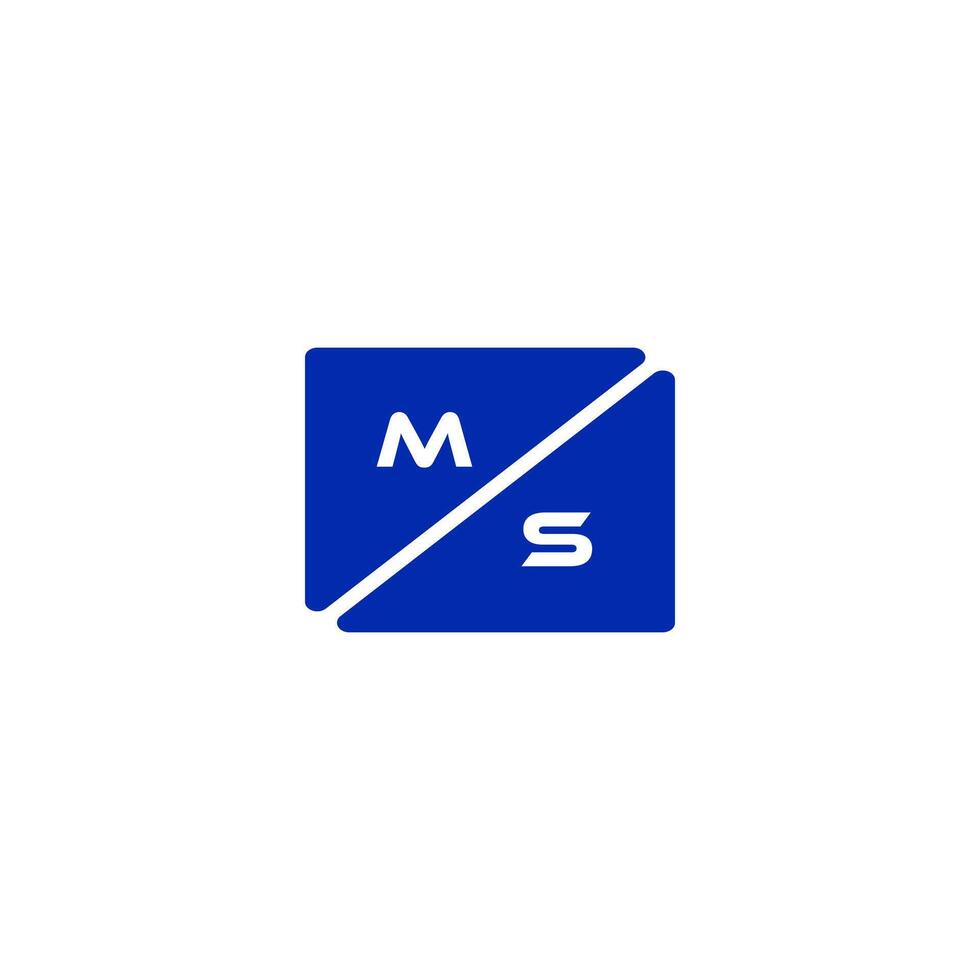 MS letter logo design Unique and modern logo design. MS professional branding letter design. MS letter logo type template illustration icon. vector