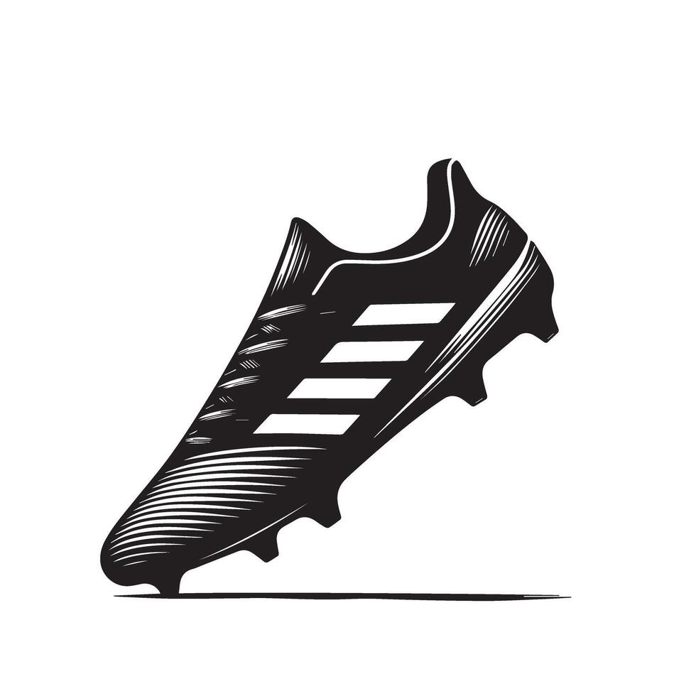 soccer shoe silhouette. Sneaker Shoe silhouette. soccer shoe logo. football shoe silhouette. vector