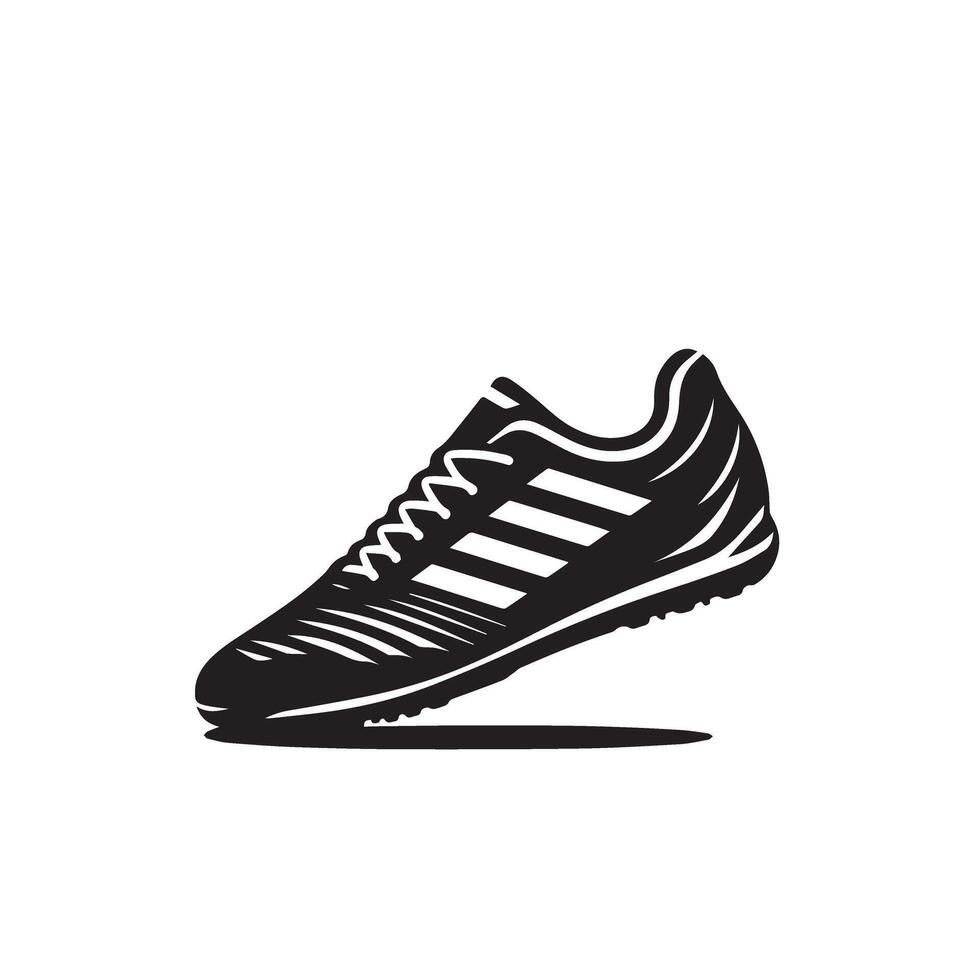 soccer shoe silhouette. Sneaker Shoe silhouette. soccer shoe logo. football shoe silhouette. vector