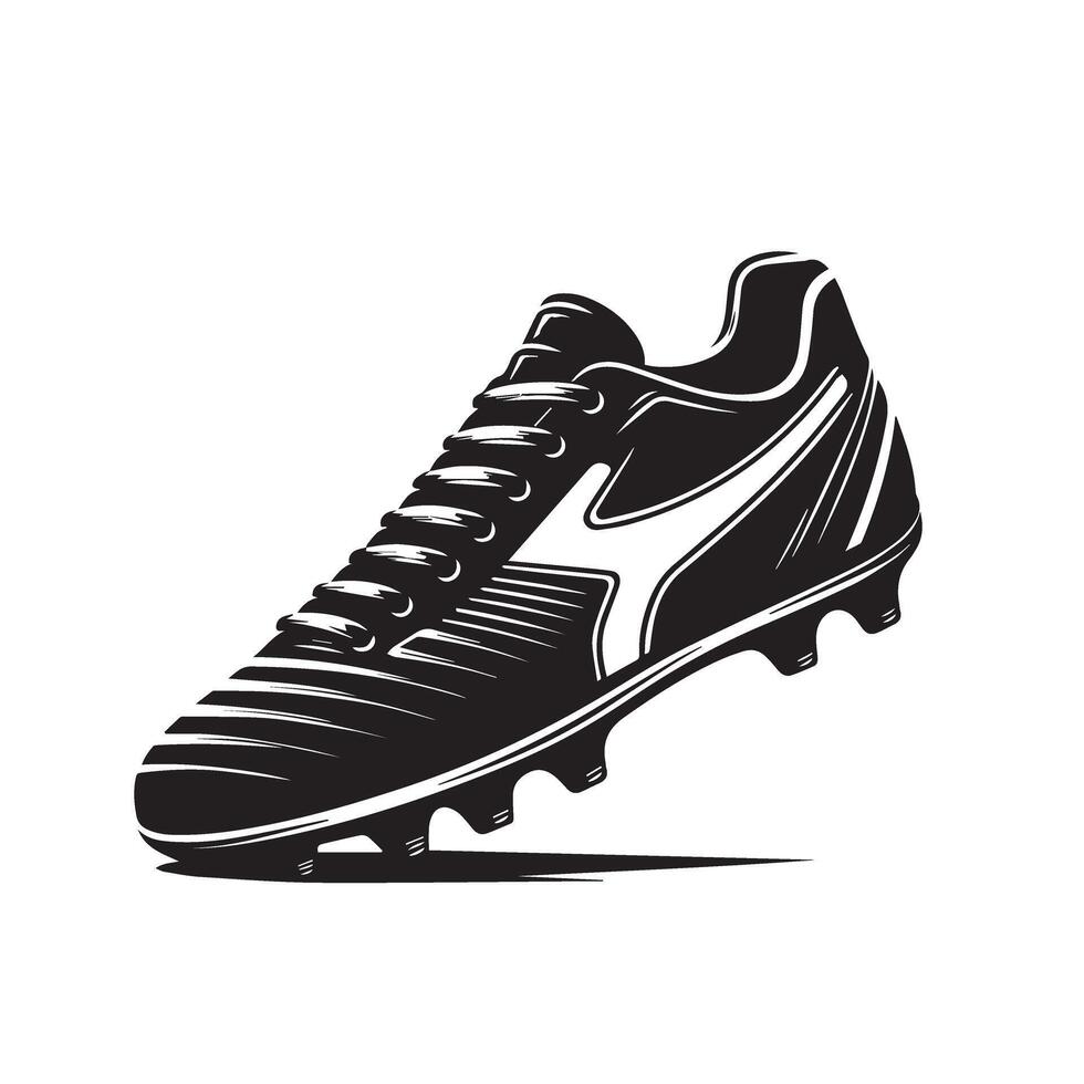 soccer shoe silhouette. Sneaker Shoe silhouette. soccer shoe logo. football shoe silhouette. vector