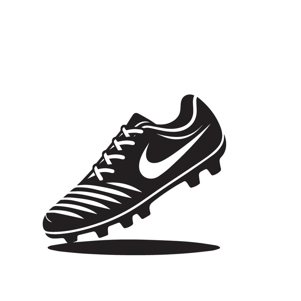 soccer shoe silhouette. Sneaker Shoe silhouette. soccer shoe logo. football shoe silhouette. vector