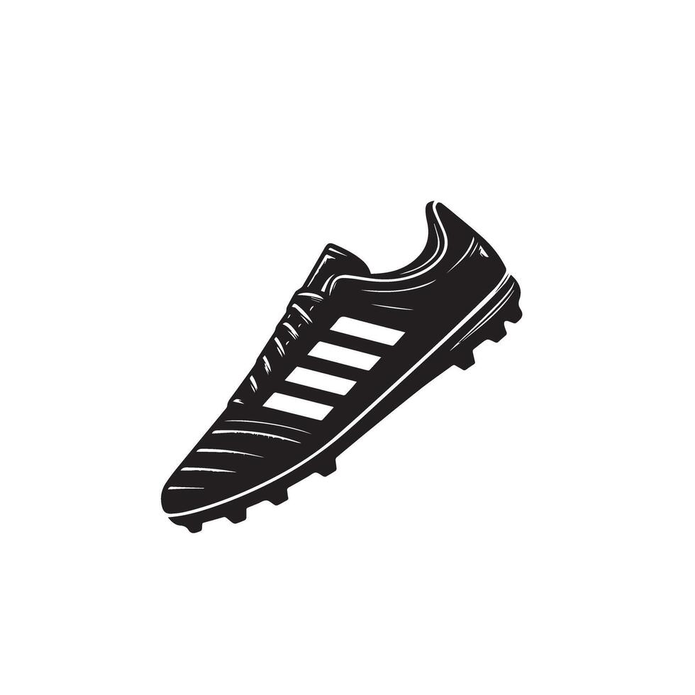 soccer shoe silhouette. Sneaker Shoe silhouette. soccer shoe logo. football shoe silhouette. vector