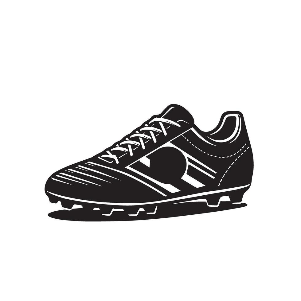 soccer shoe silhouette. Sneaker Shoe silhouette. soccer shoe logo. football shoe silhouette. vector