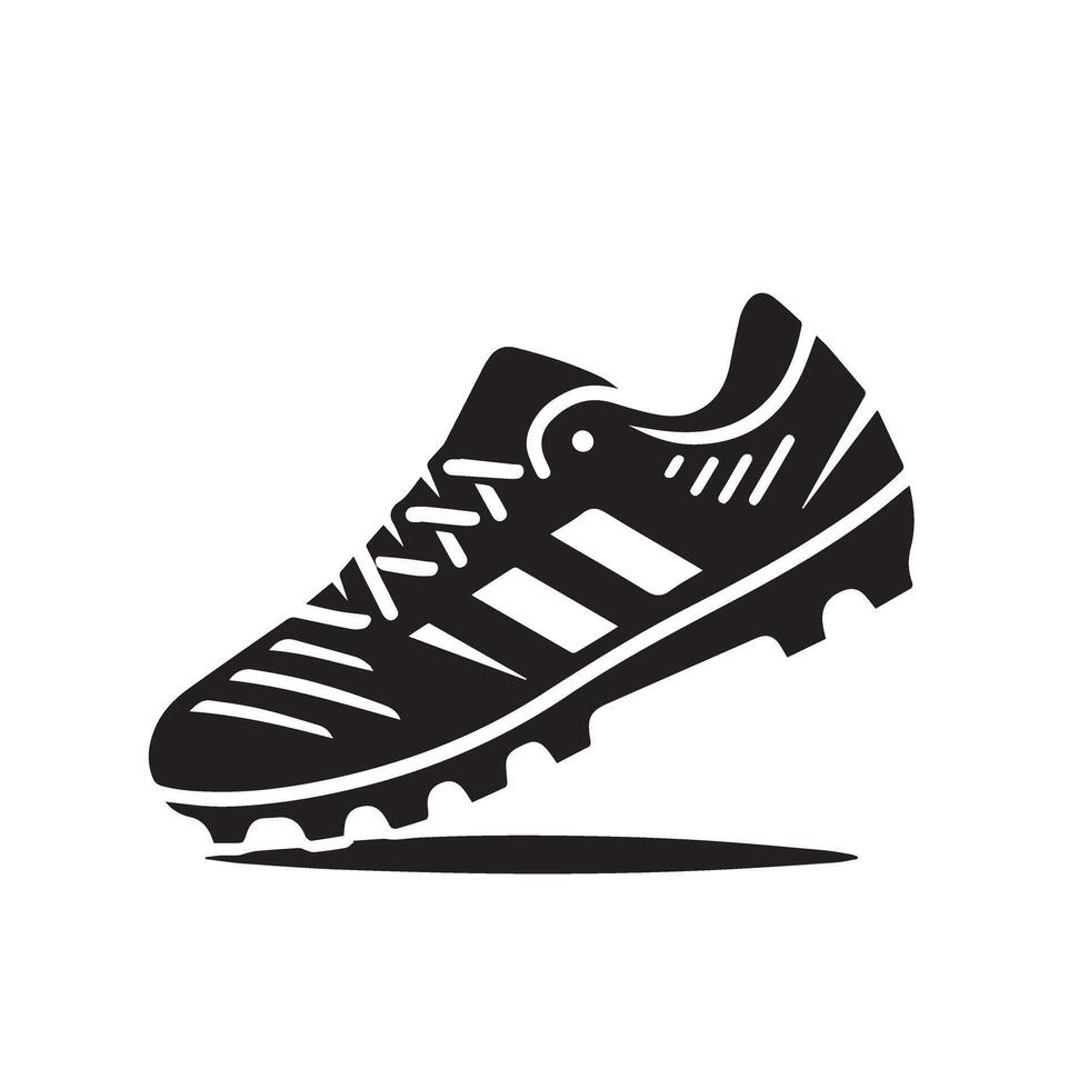 soccer shoe silhouette. Sneaker Shoe silhouette. soccer shoe logo. football shoe silhouette. vector
