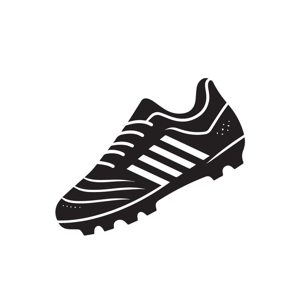 soccer shoe silhouette. Sneaker Shoe silhouette. soccer shoe logo. football shoe silhouette. vector