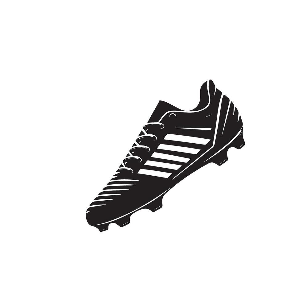 soccer shoe silhouette. Sneaker Shoe silhouette. soccer shoe logo. football shoe silhouette. vector