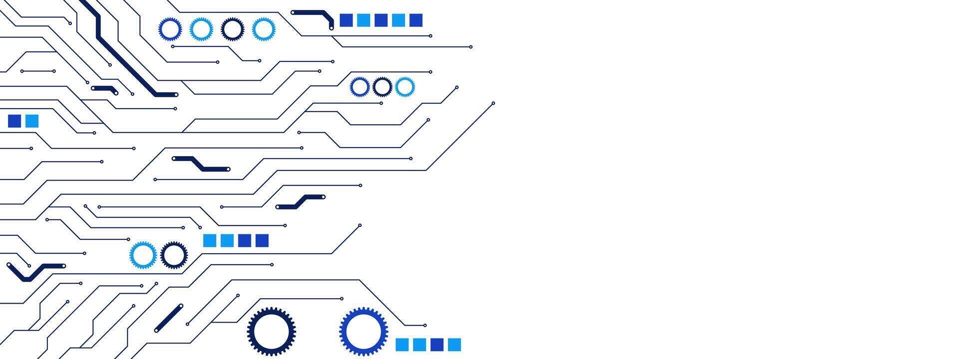 Abstract technological theme with electronic circuit board texture on white background. High technology design vector