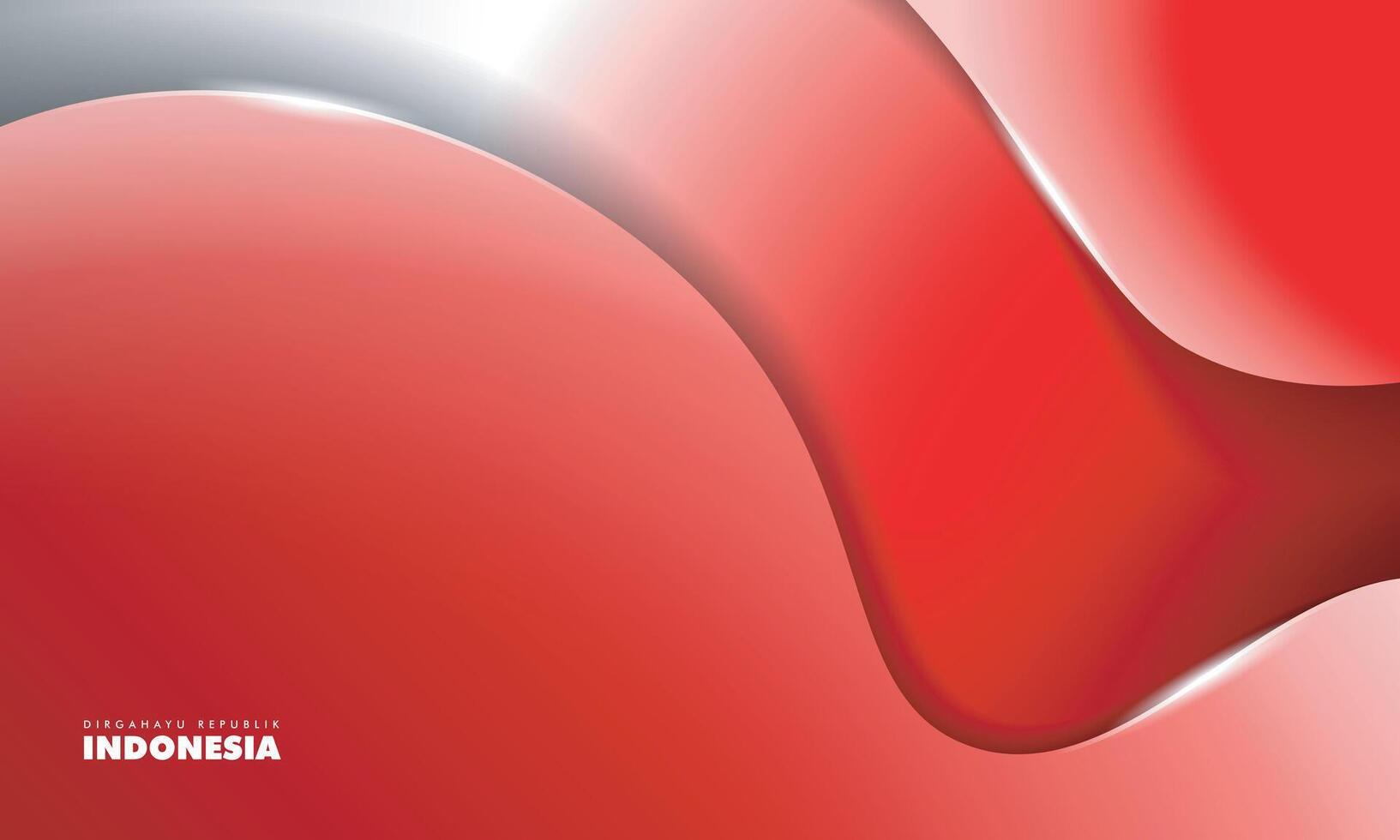 Simple 3d background in red design with little white and glowing shape. Good background for indonesia independence day. Dirgahayu republik indonesia mean is happy indonesia independence day vector