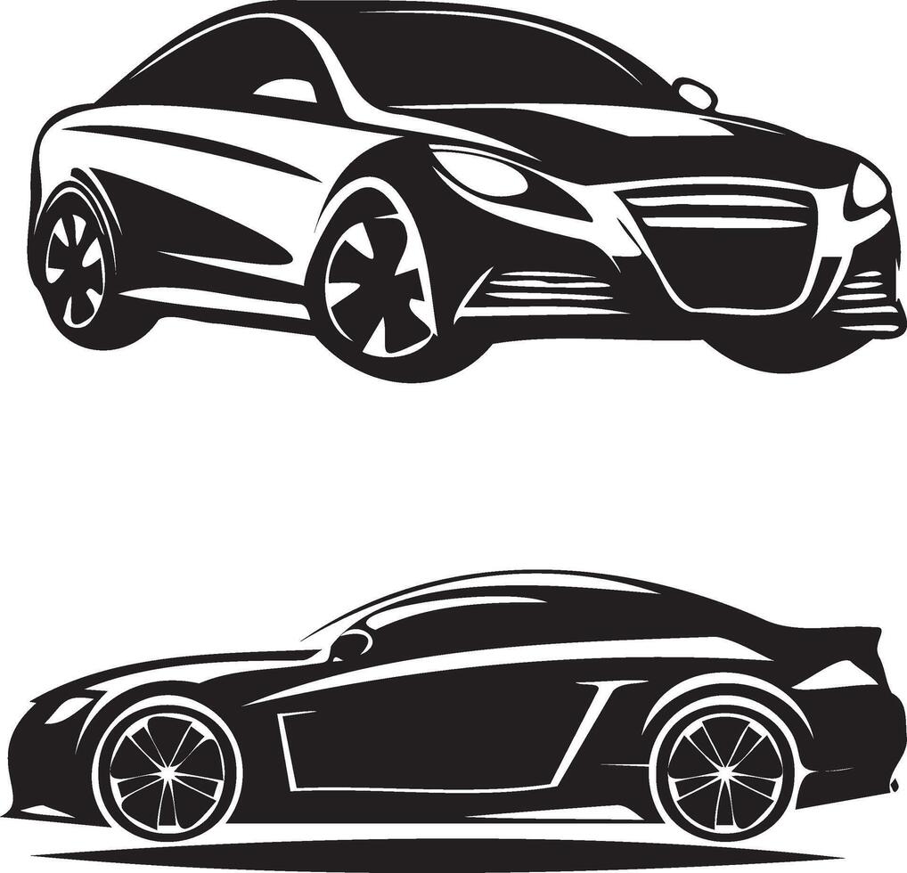 Car silhouette modern on white background vector